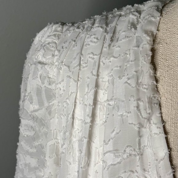 French Connection button down long sleeve devore blouse size 4 - Picture 8 of 16